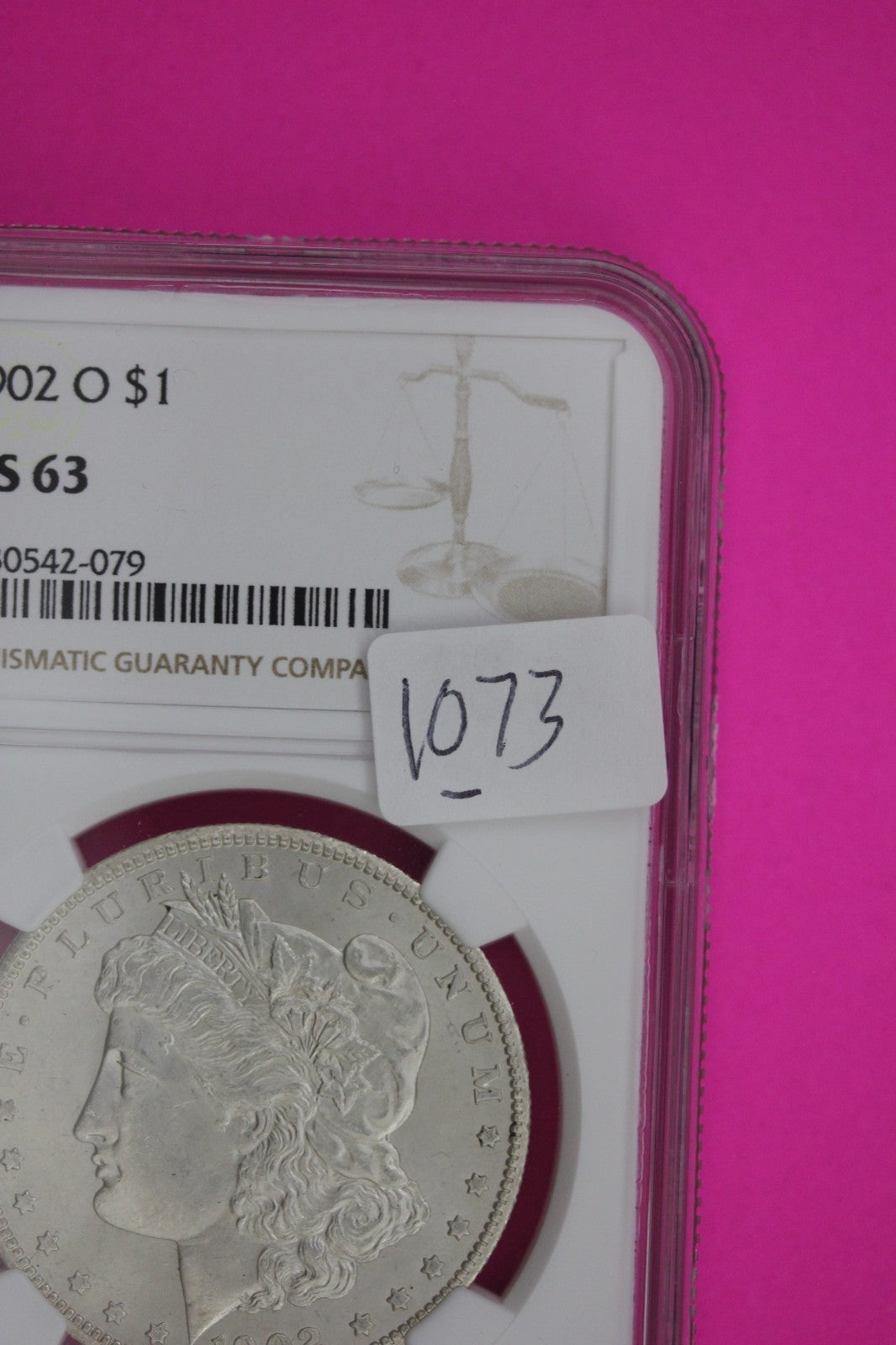 1902 O MS 63 Liberty Morgan Silver Dollar NGC Certified Graded Authentic 1073
