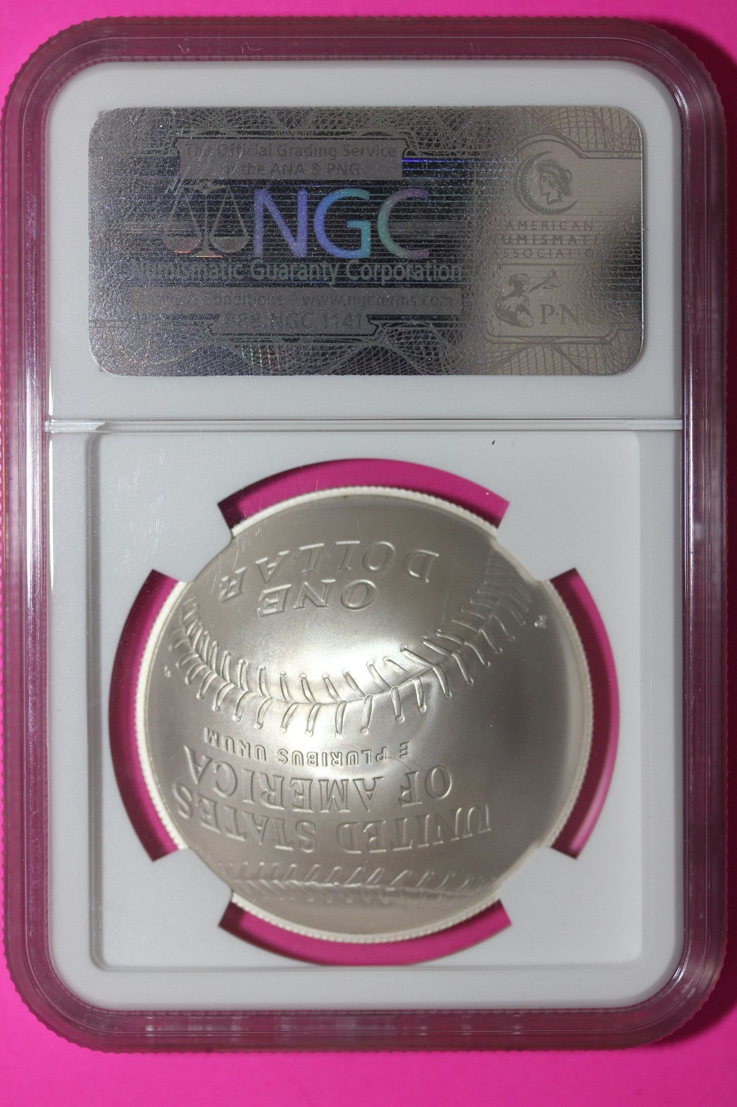 2014 P MS 70 Baseball Hall Of Fame Commemorative Silver Dollar NGC Graded 6007