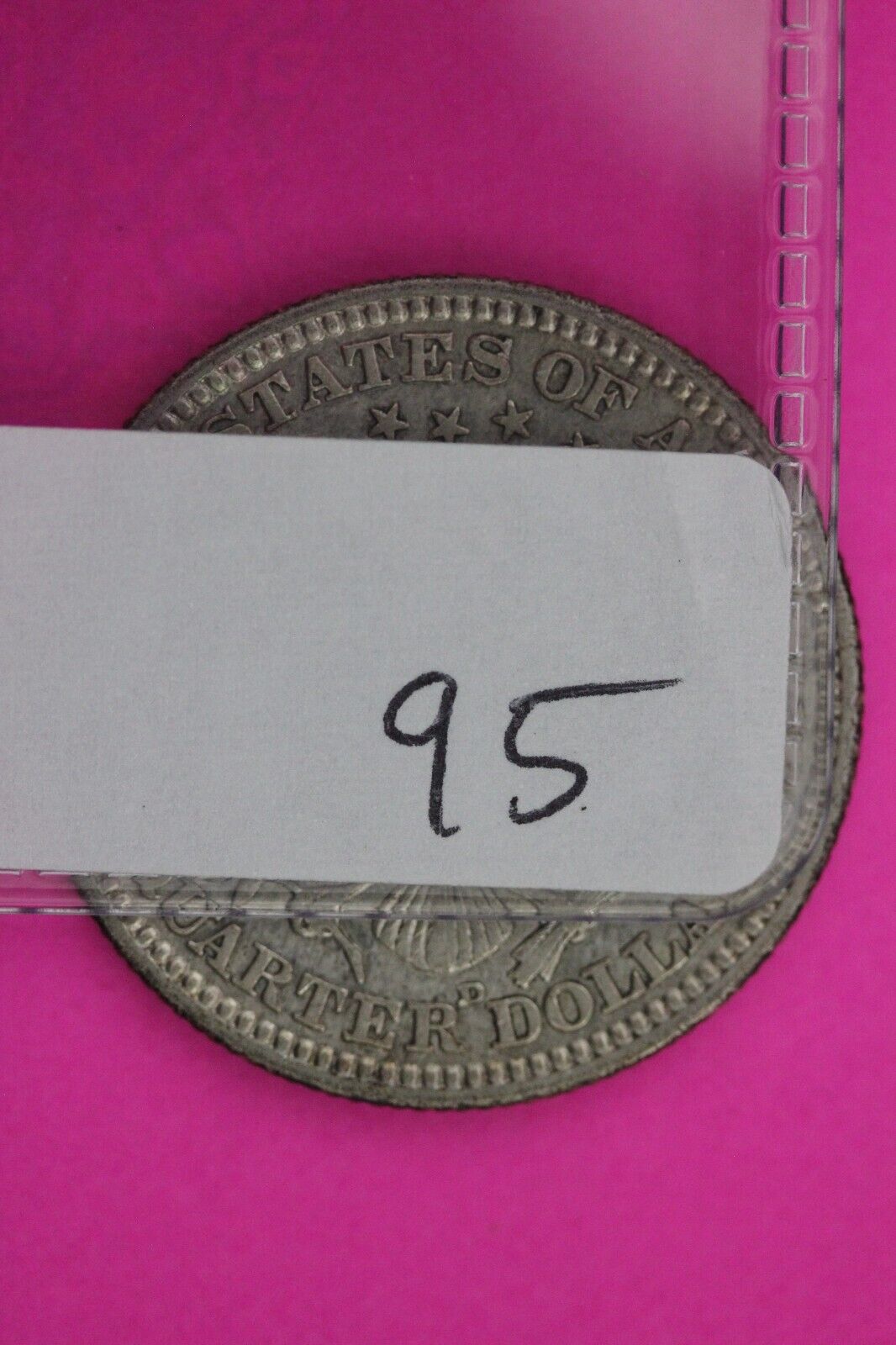 High Grade 1914 D Barber Liberty Silver Quarter Scarce Semi Key Date Coin 95