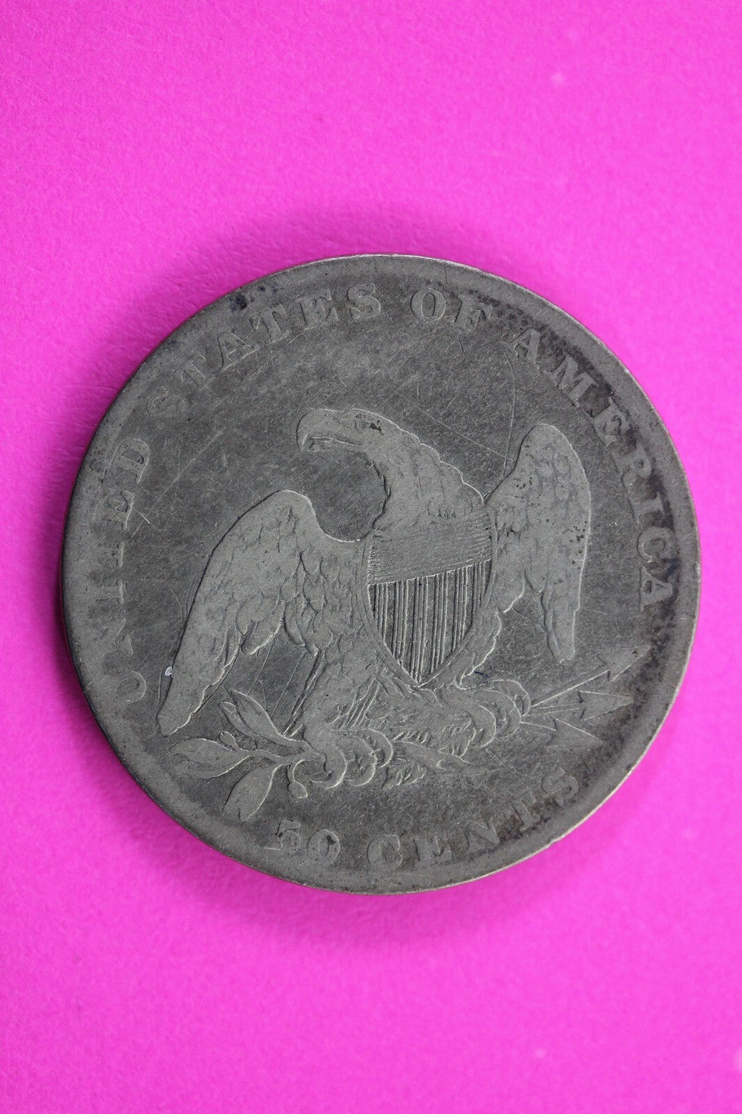 1837 Capped Bust Half Dollar Exact Coin In Pics Silver Rare Semi Key Date 37
