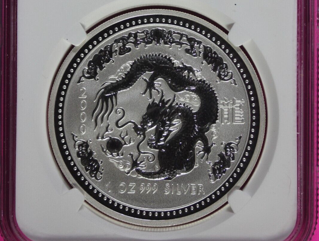 2000 MS 70 Year Of The Dragon Australia Lunar NGC Certified Authentic Slab 893