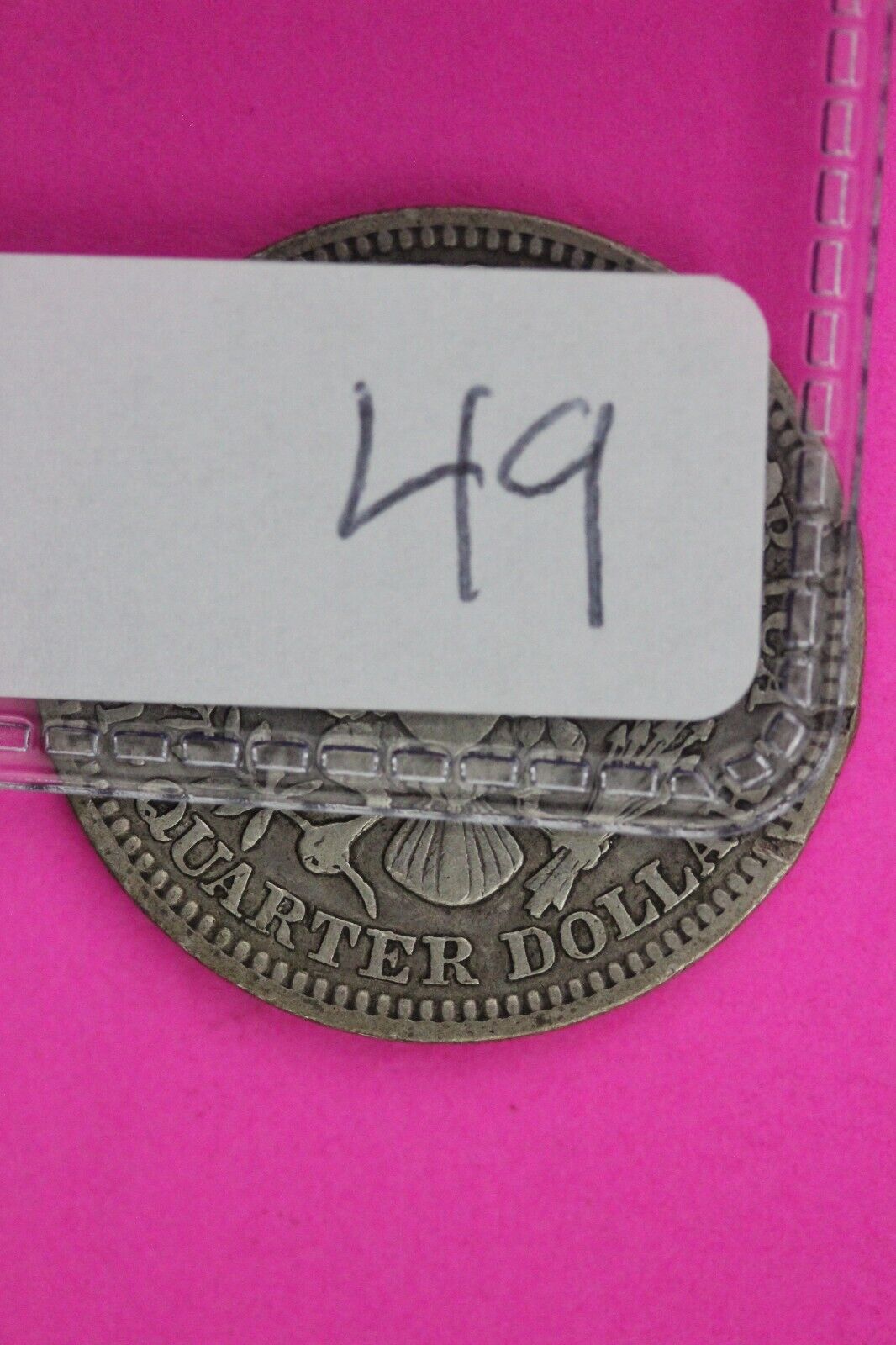 1909 P Barber Liberty Silver Quarter Scarce Semi Key Date Coin Damaged 49