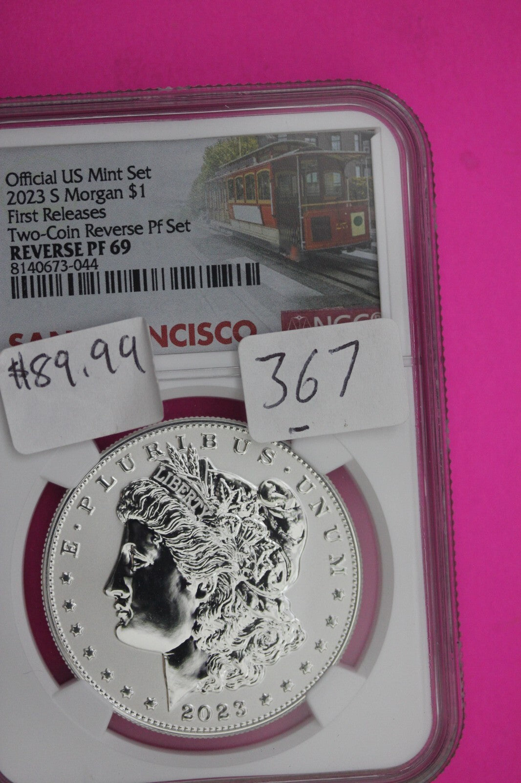 2023 S PF 69 Reverse Proof Liberty Morgan Silver Dollar NGC From 2 Coin Set 367