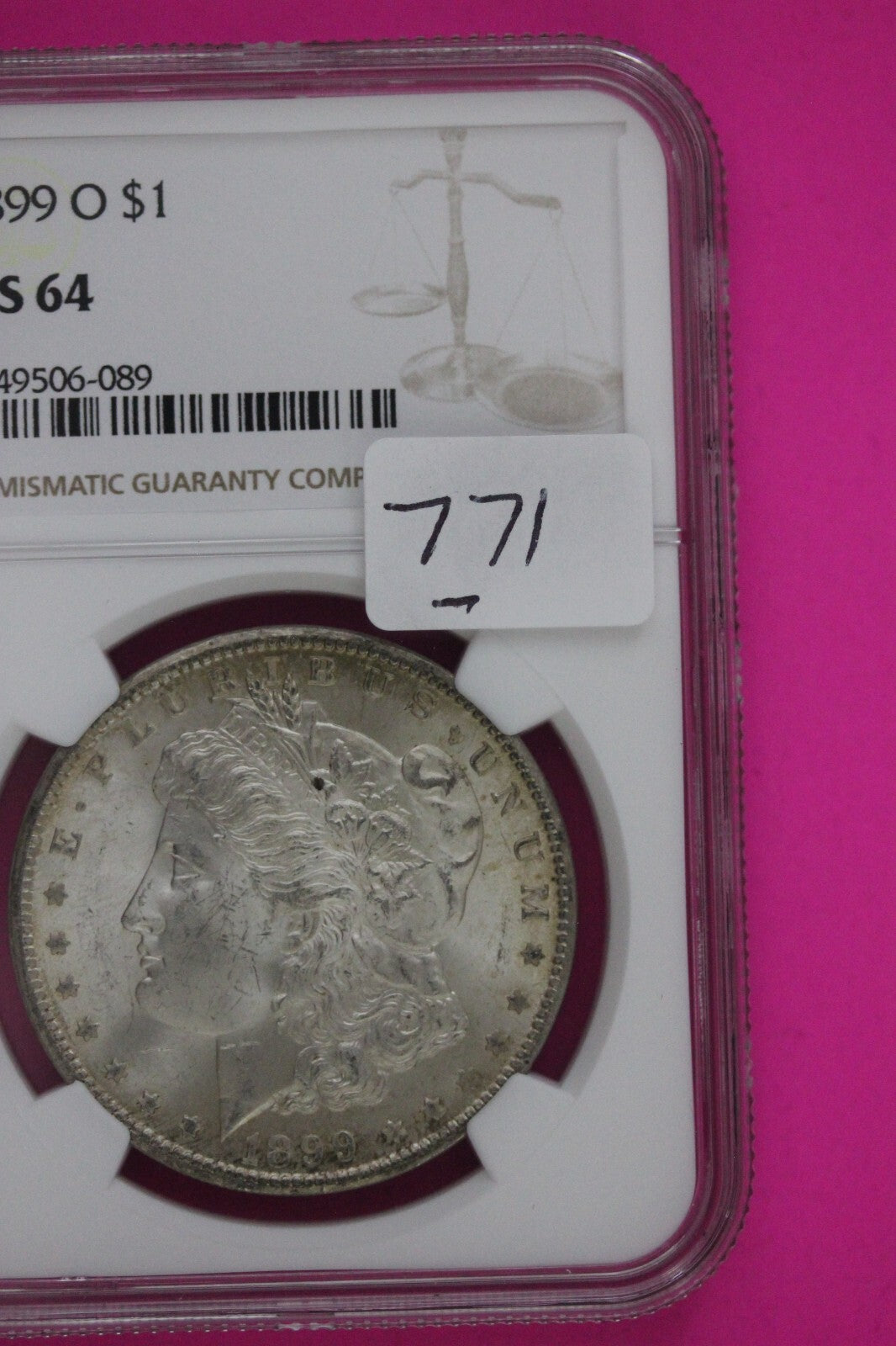 1899 O MS 64 Liberty Morgan Silver Dollar NGC Certified Graded Authentic 771