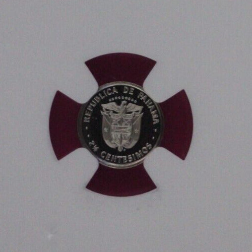 1976 Panama PF 69 Ultra Cameo Proof 2.5 Centesimos Coin NGC Certified Slab 796