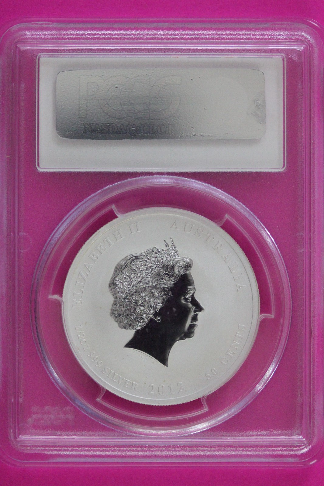 2012 MS 69 Australia Year Of The Dragon 50 Cents Silver Coin PCGS Certified 947
