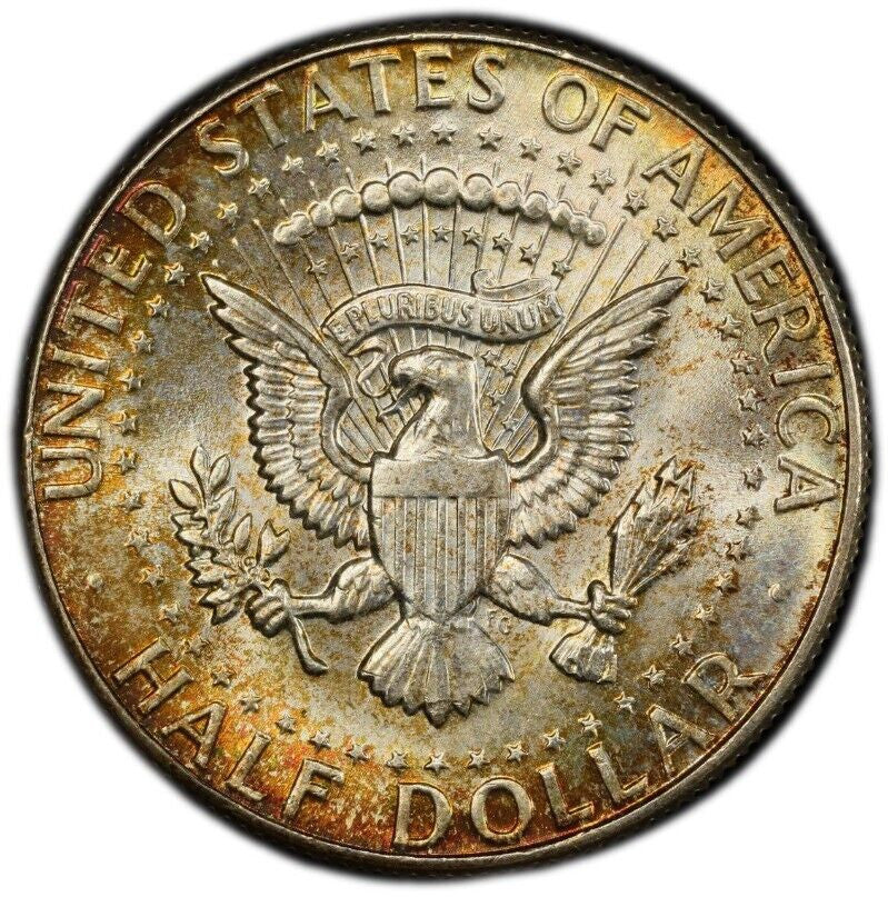 Toned 1964 P Silver MS 65 John F Kennedy Silver Half Dollar PCGS Graded 337
