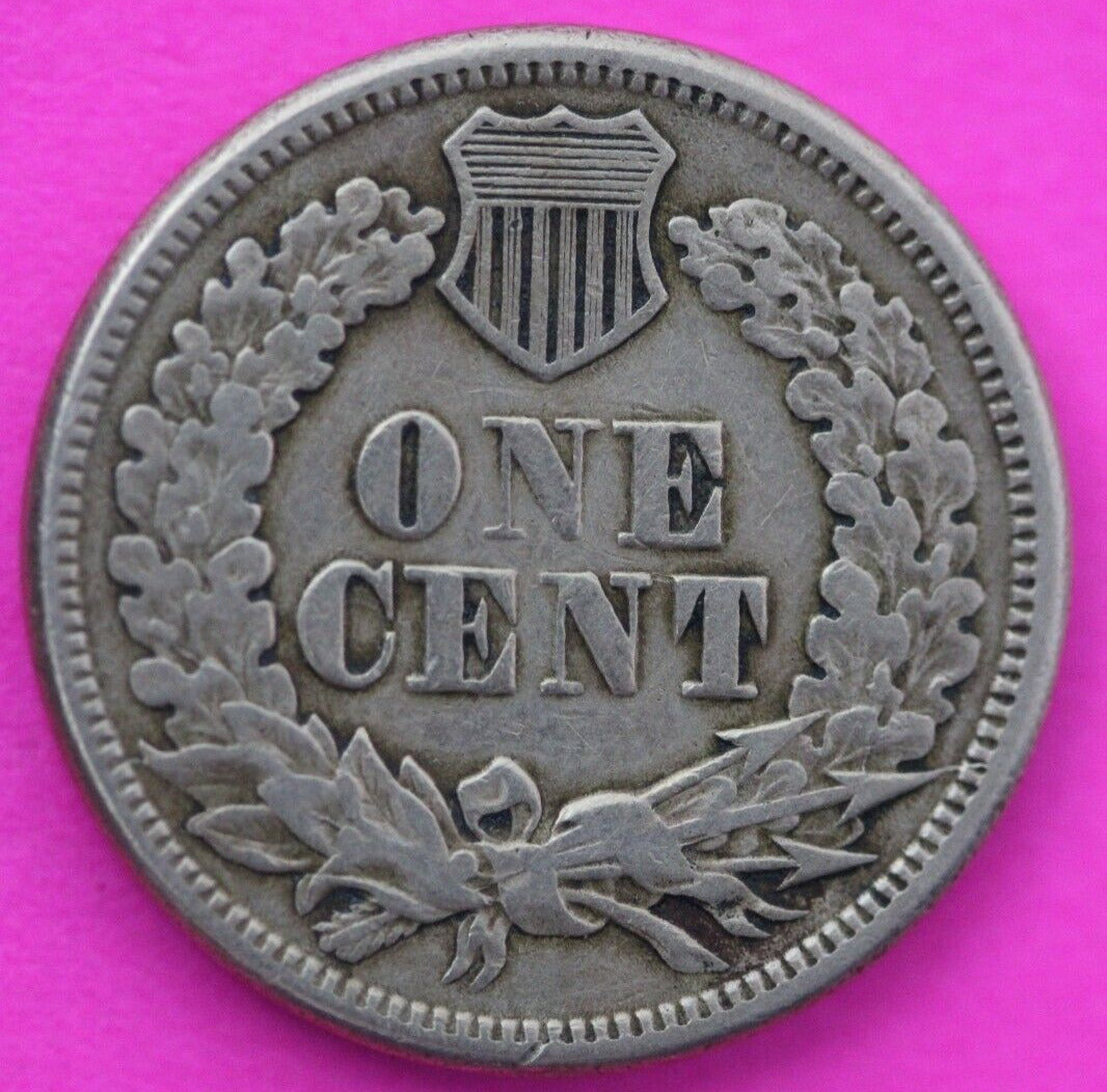 High Grade 1863 Copper Nickel Indian Head Cent Penny Scarce Semi Key Date 06