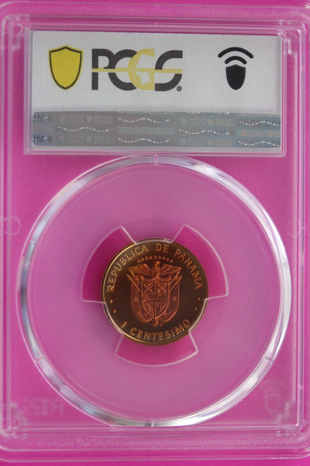 Pop 1 2 Finer 1979 FM PR 68 RD Panama 1 Centesimo Toned PCGS Certified Slab 141