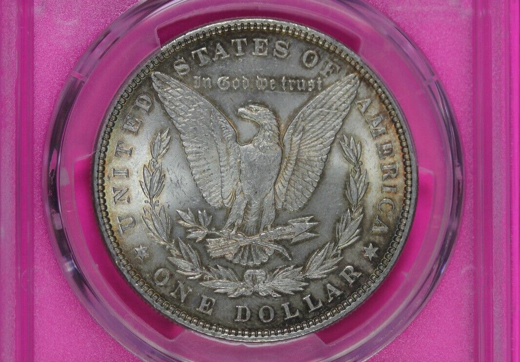 Toned 1885 P MS 64 Morgan Liberty Silver Dollar PCGS Certified Graded Slab 989