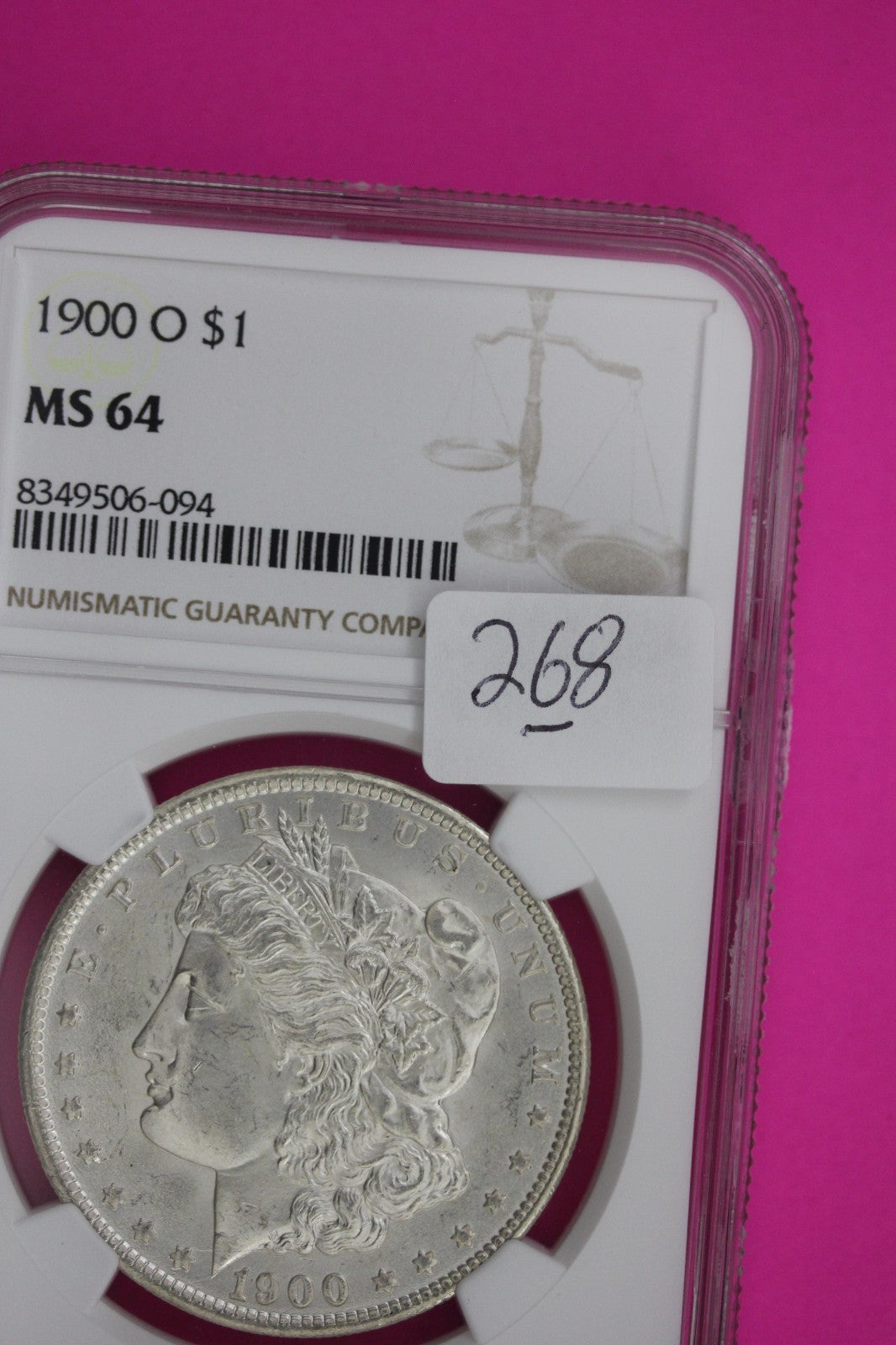 1900 O MS 64 Liberty Morgan Silver Dollar NGC Certified Graded Authentic 268