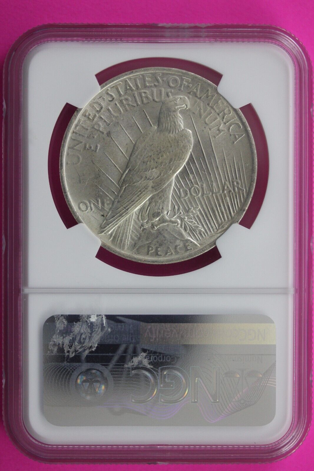 1922 P MS 63 Liberty Peace Silver Dollar NGC Certified Authentic Graded Slab 705
