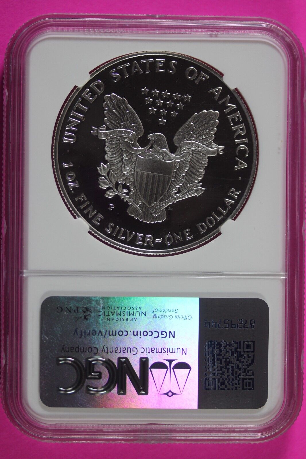 1993 P PF 69 Silver American Eagle Deep Cameo Authentic Proof Coin NGC Slab 999