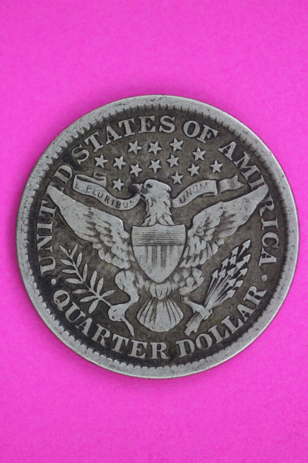 1896 P Barber Liberty Silver Quarter Guaranteed Authentic & Genuine Coin 1414