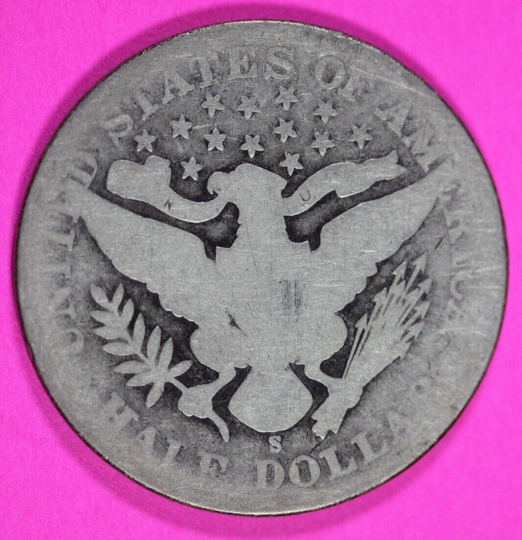 1904 S Barber Liberty Half Dollar Scarce Semi Key Date Coin San Francisco 270