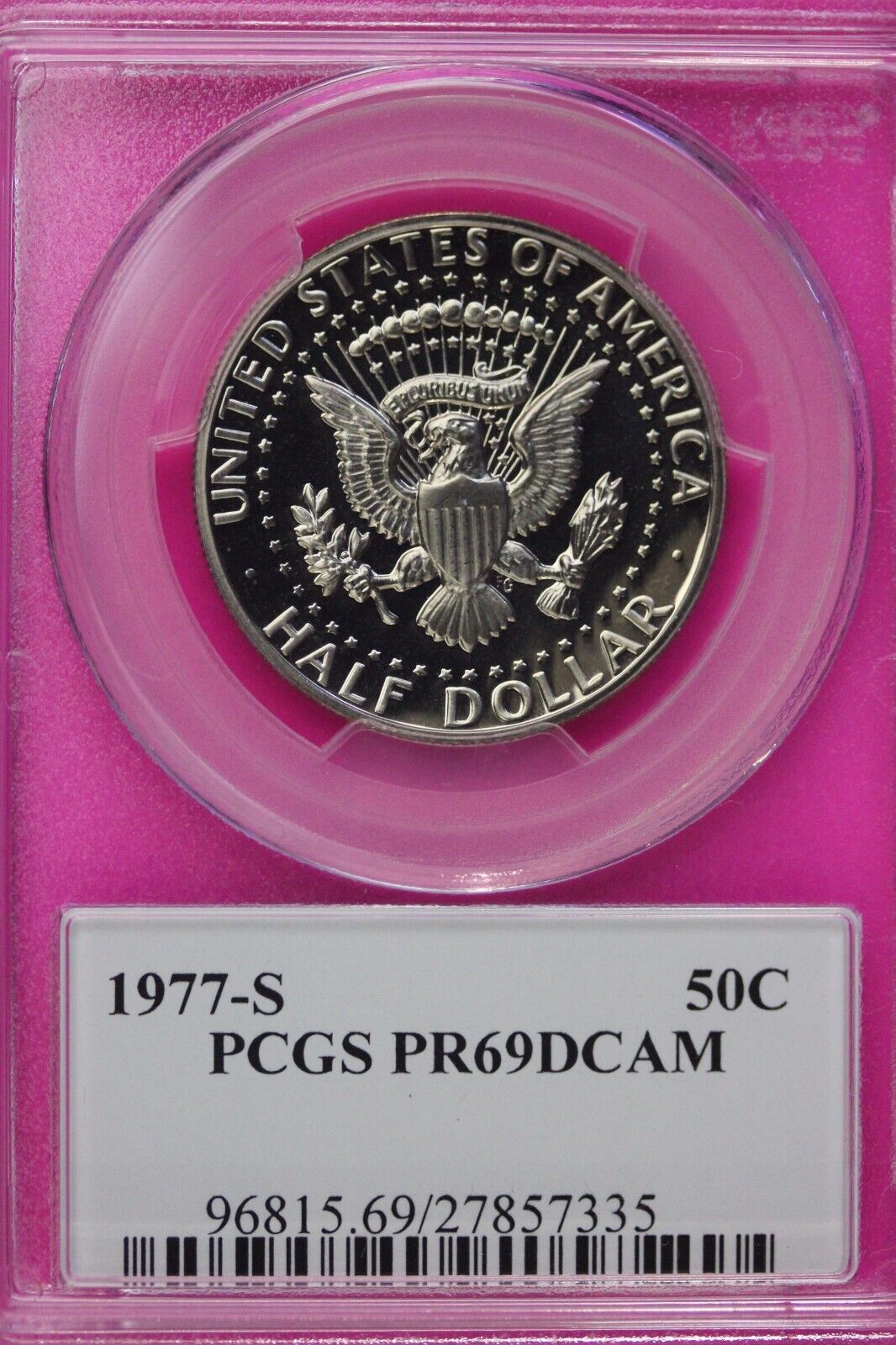 1977 S PR 69 Deep Cameo John Kennedy Clad Half Dollar JFK Label PCGS Slab 1111