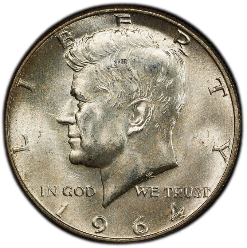 Toned 1964 D MS 66 John F Kennedy Silver Half Dollar PCGS Graded Authentic 667