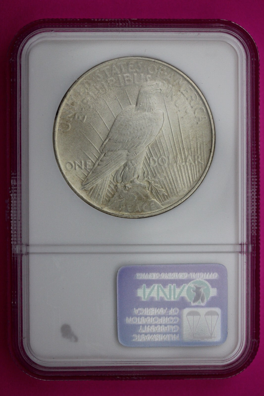 1924 P MS 64 Liberty Peace Silver Dollar NGC Certified Authentic Graded Slab 332