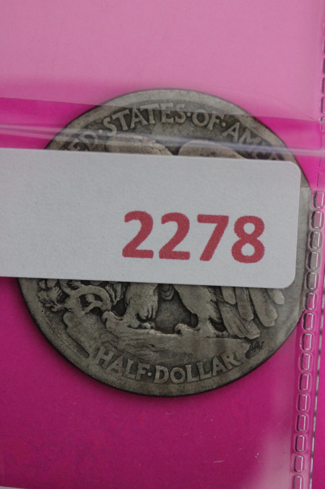 1917 S OBV Walking Liberty Silver Half Dollar Guaranteed Authentic Genuine 2278