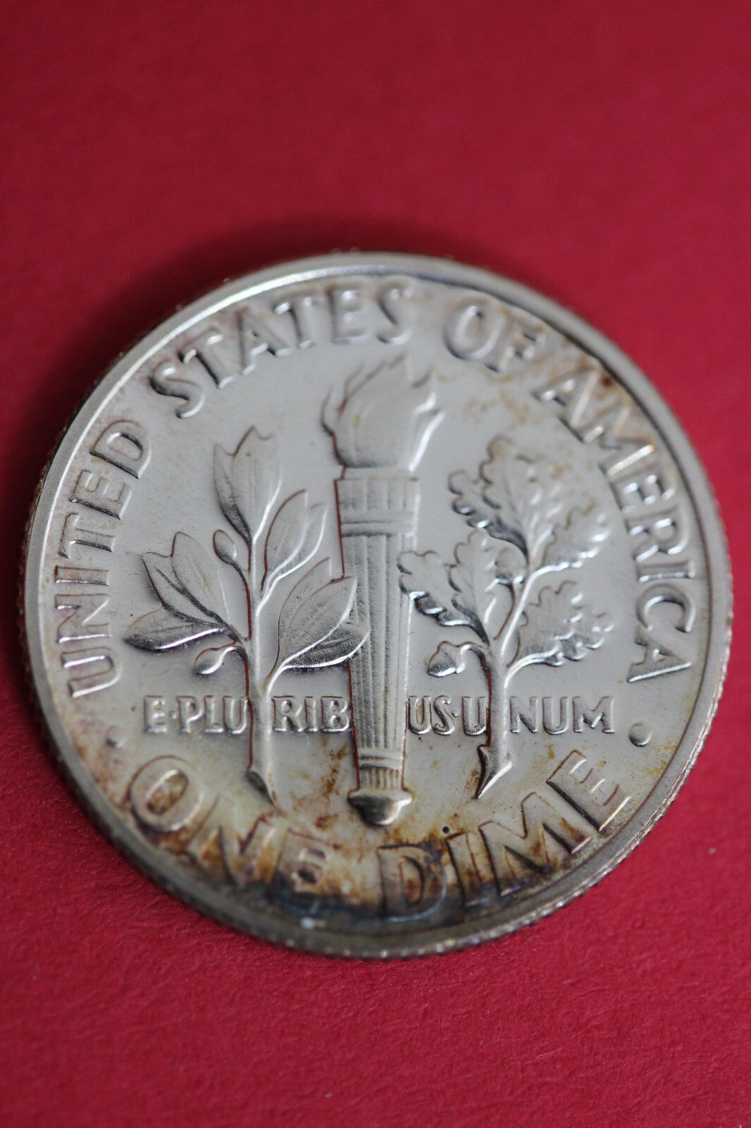 Rainbow Toned 1954 Silver Proof Roosevelt Dime OCE