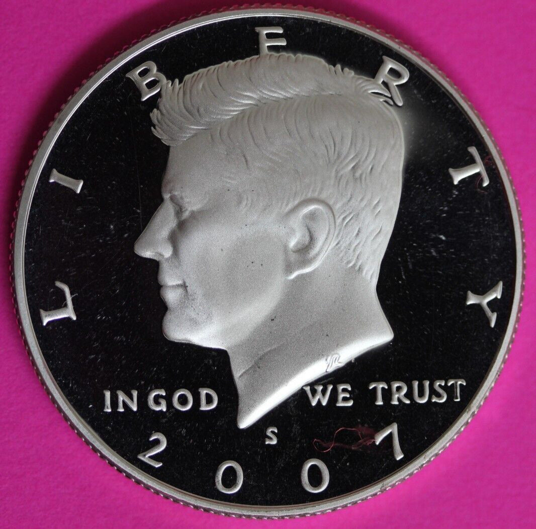 GEM Proof Silver 2007 S John F Kennedy Half Dollar Dcam Exact Coin Shown Tom 05