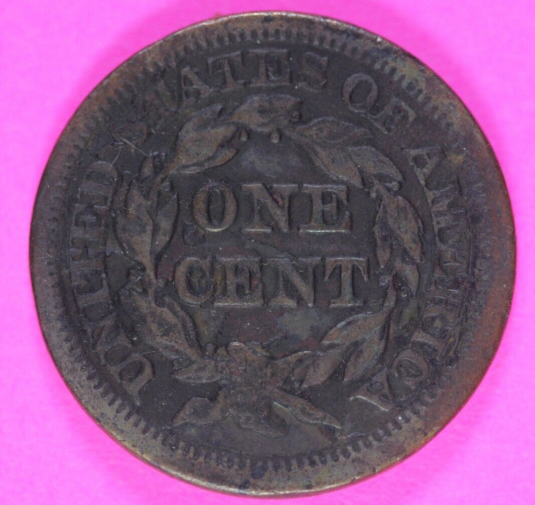 Major Lamination Mint Error 1847 Large Cent Braided Hair Rare Early Type Coin 15