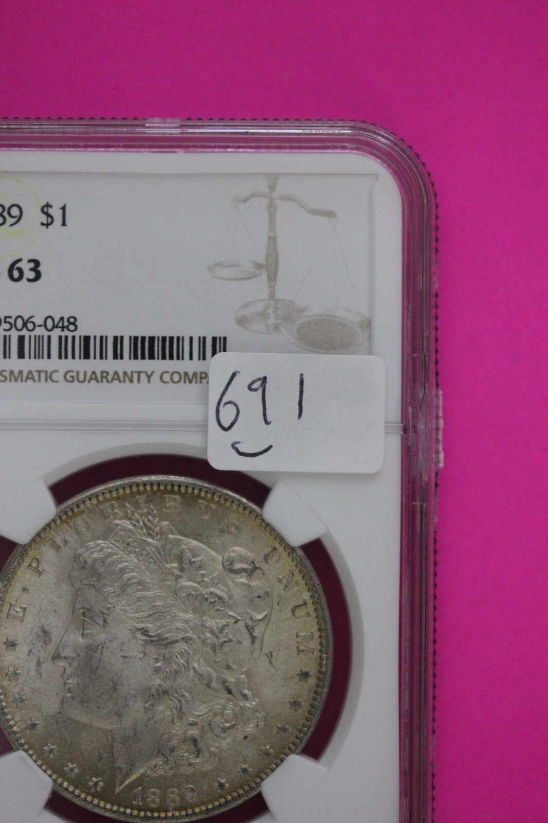 1889 P MS 63 Liberty Morgan Silver Dollar NGC Certified Graded Authentic 691