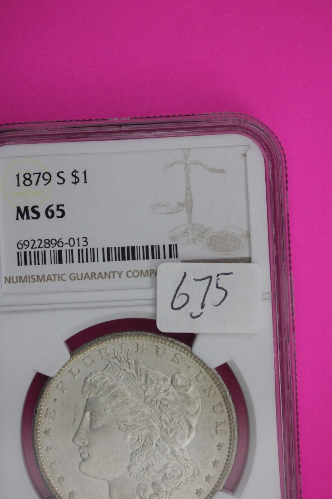 1879 S MS 65 Liberty Morgan Silver Dollar NGC Certified Graded Authentic 675