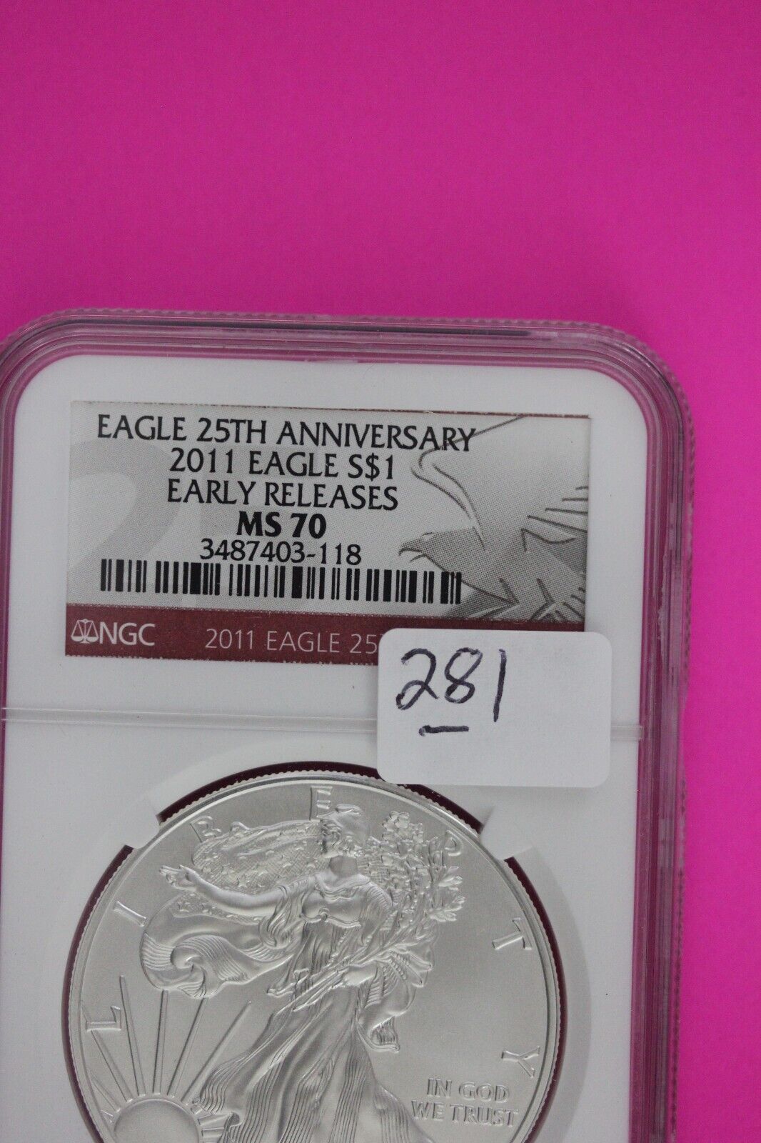 2011 MS 70 Silver American Eagle 25th Anniversary NGC Graded First Releases 281