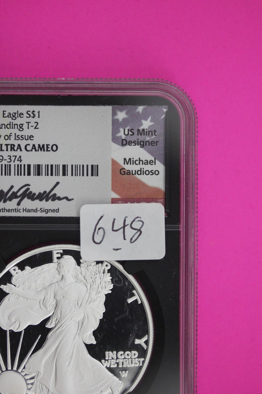 2021 W T2 PF 70 Silver Eagle NGC Michael Gaudiosa Certified Graded Authentic 648