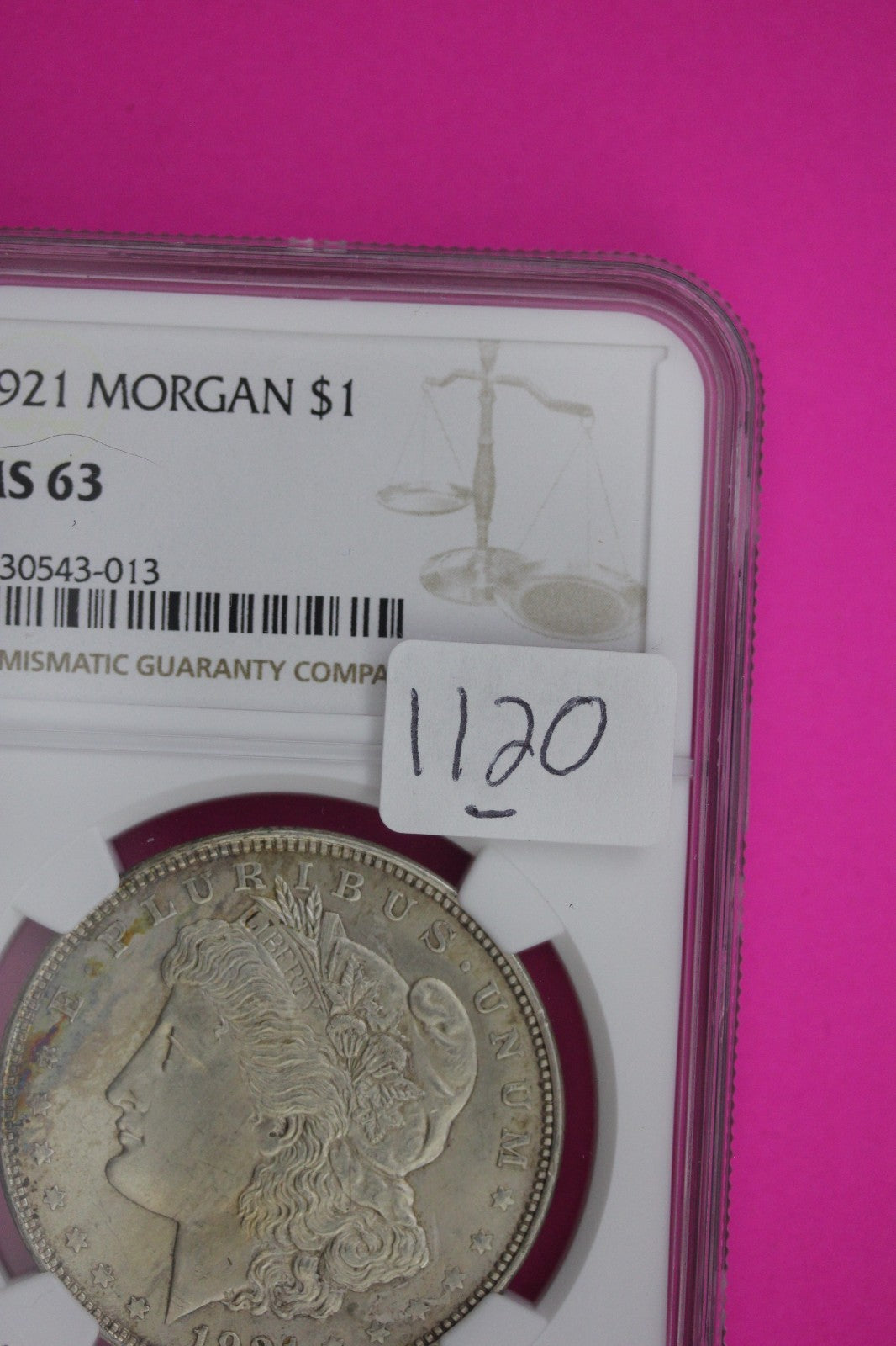 1921 P MS 63 Liberty Morgan Silver Dollar NGC Certified Graded Authentic 1120