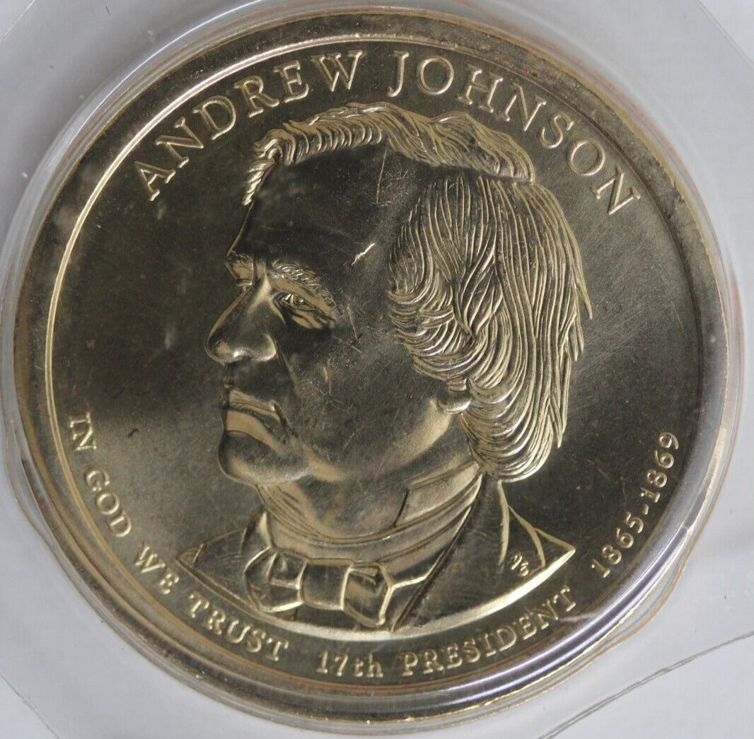 Gem BU 2011 P Andrew Johnson Presidential Dollar Mint Cello Exact Coin TOM 92
