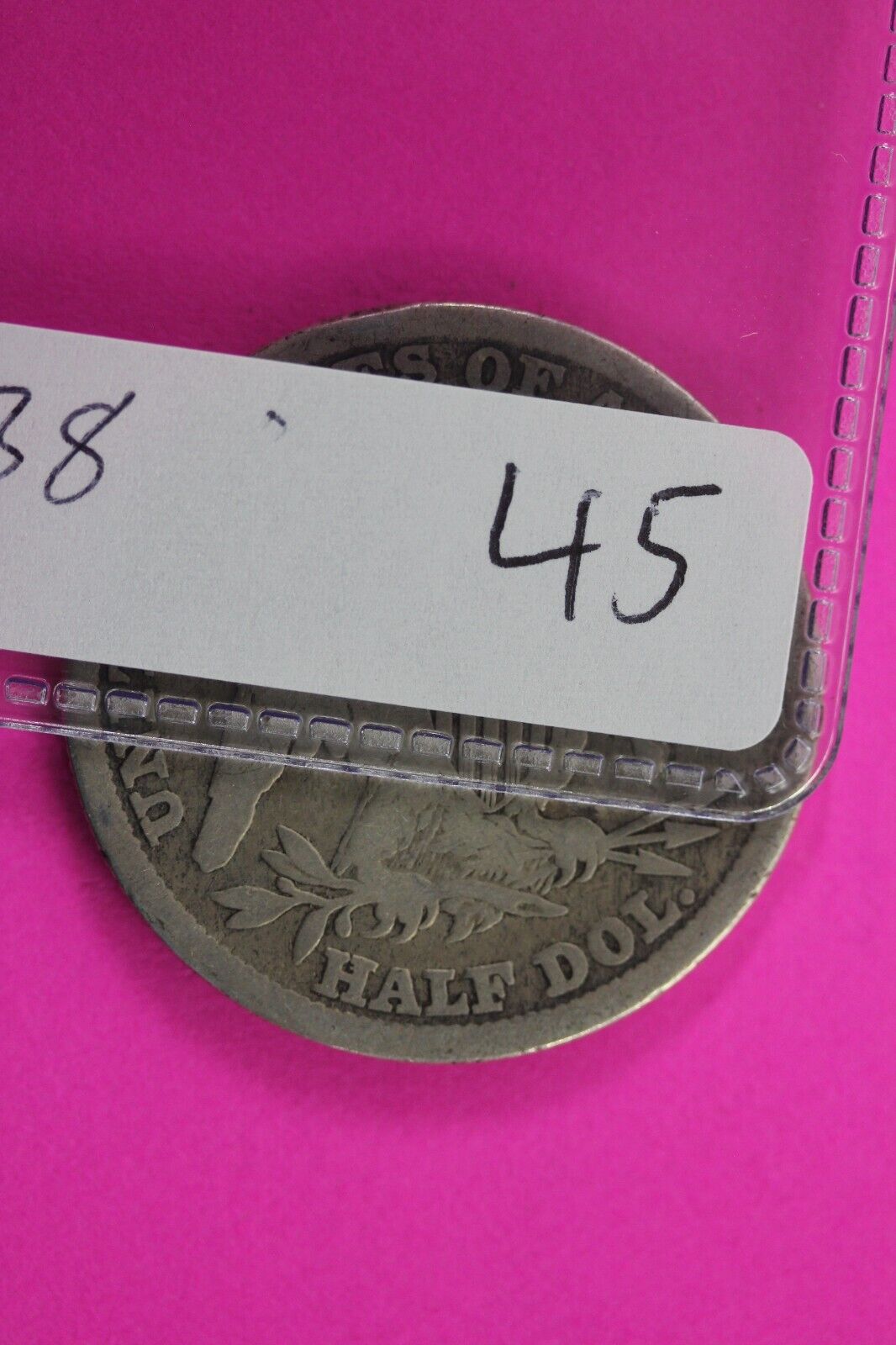 1838 Capped Bust Half Dollar Exact Coin In Pics Silver Rare Semi Key Date 45