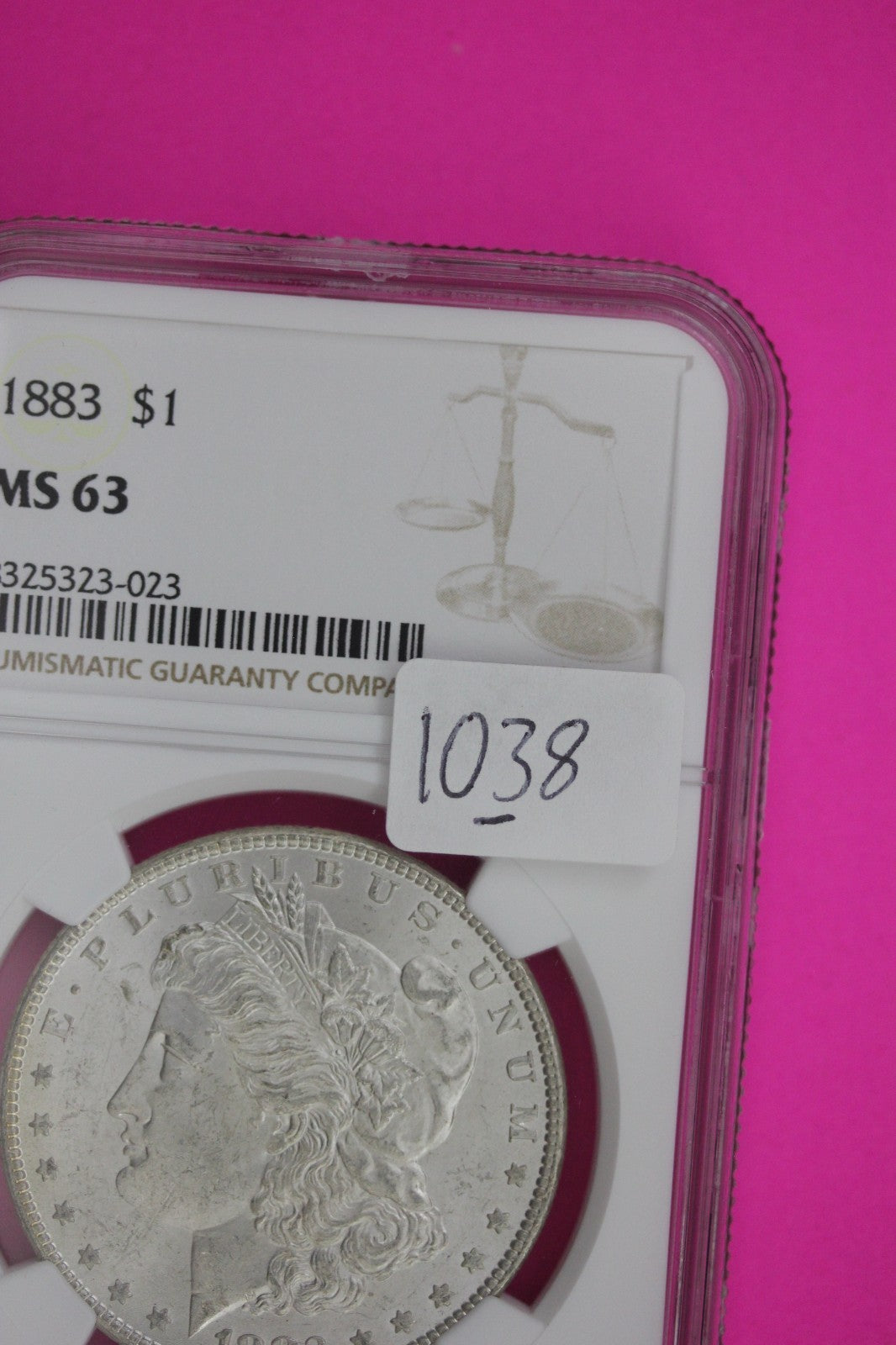 1883 P MS 63 Liberty Morgan Silver Dollar NGC Certified Graded Authentic 1038