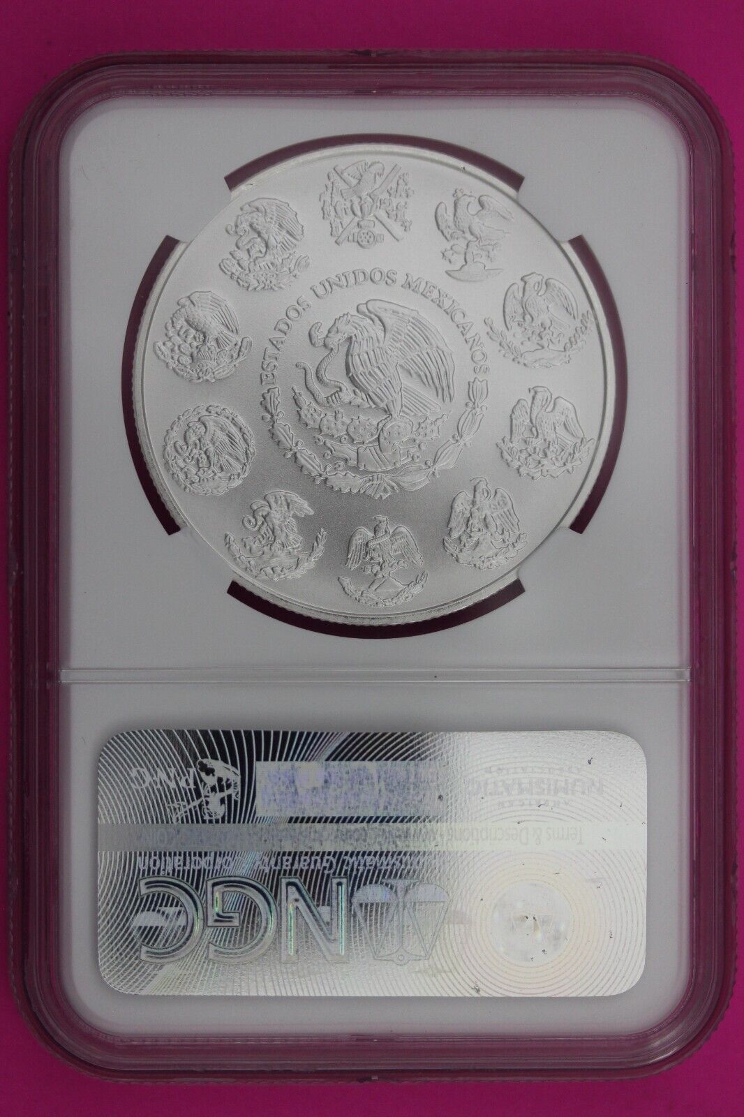 2016 MS 69 Mexico Libertad 1 Onza 1 OZ .999 Silver NGC Certified Graded Slab 595