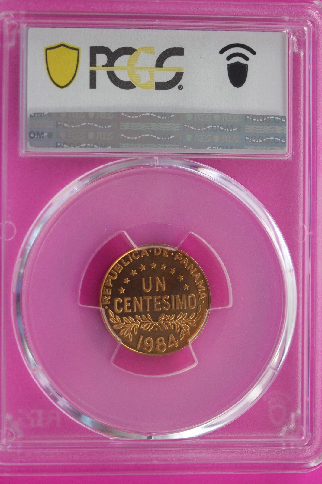 Pop 1 None Higher 1984 FM PR 68 RB Panama 1 Centesimo Toned PCGS Certified 140