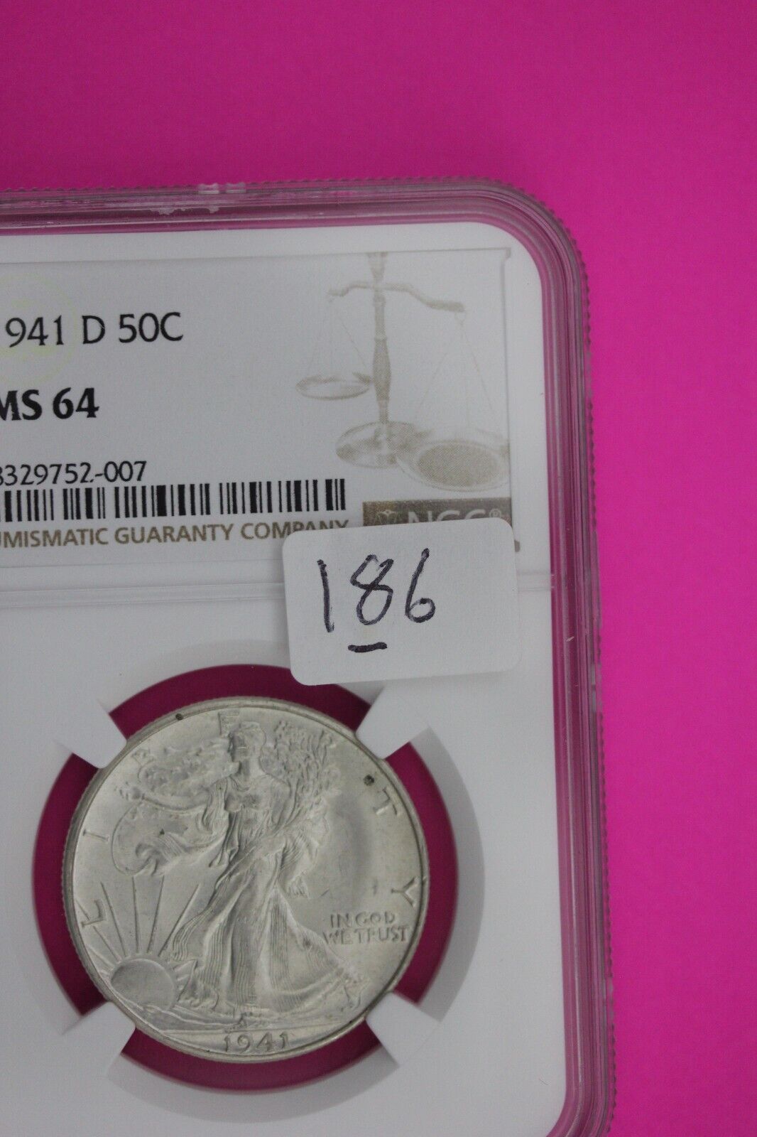 1941 D MS 64 Walking Liberty Half Dollar NGC Graded Certified Authentic 186