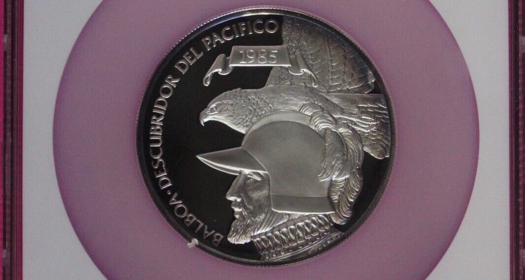 Nice Toning 1985 Panama Silver 20 Balboas PF 69 Ultra Cameo NGC Graded Slab 7100