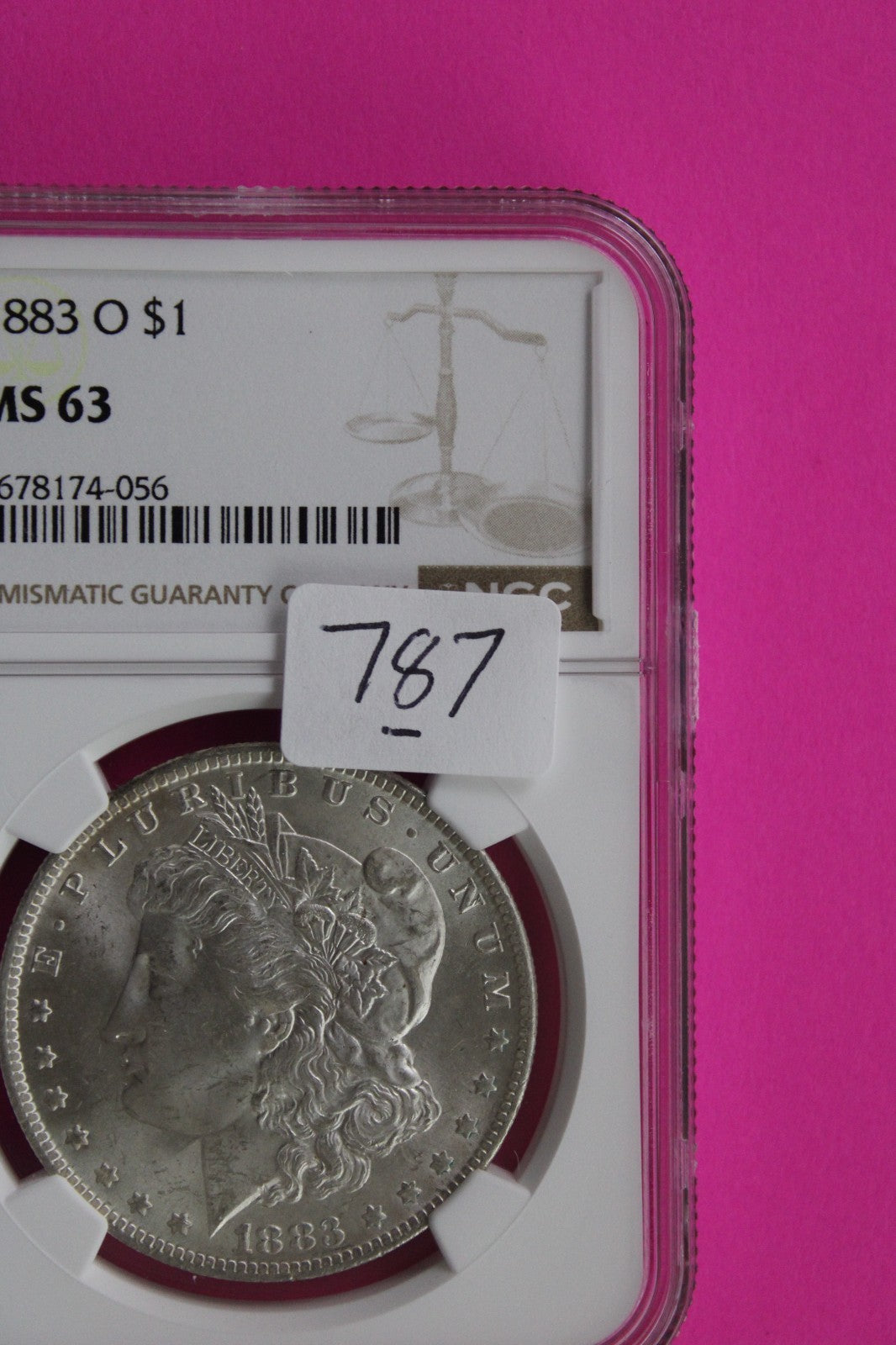 1883 O MS 63 Liberty Morgan Silver Dollar NGC Certified Graded Authentic 787