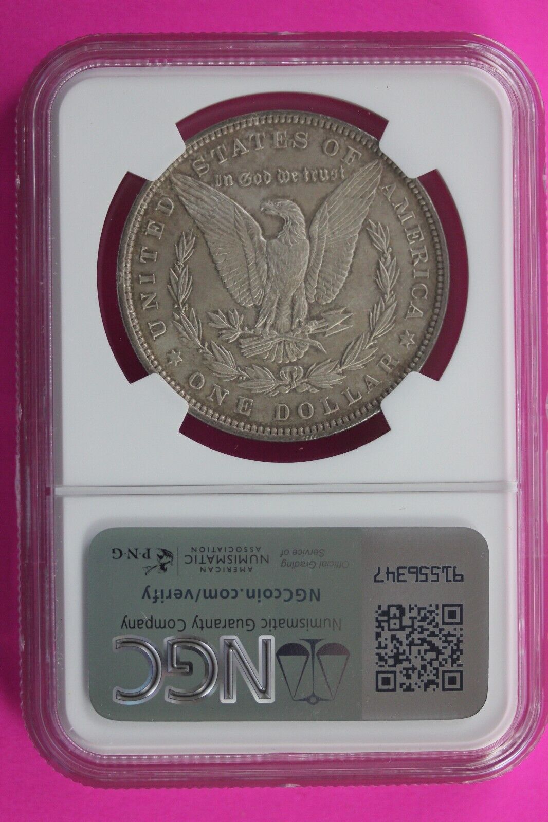 1896 P MS 63 Liberty Morgan Silver Dollar NGC Certified Graded Slab 463