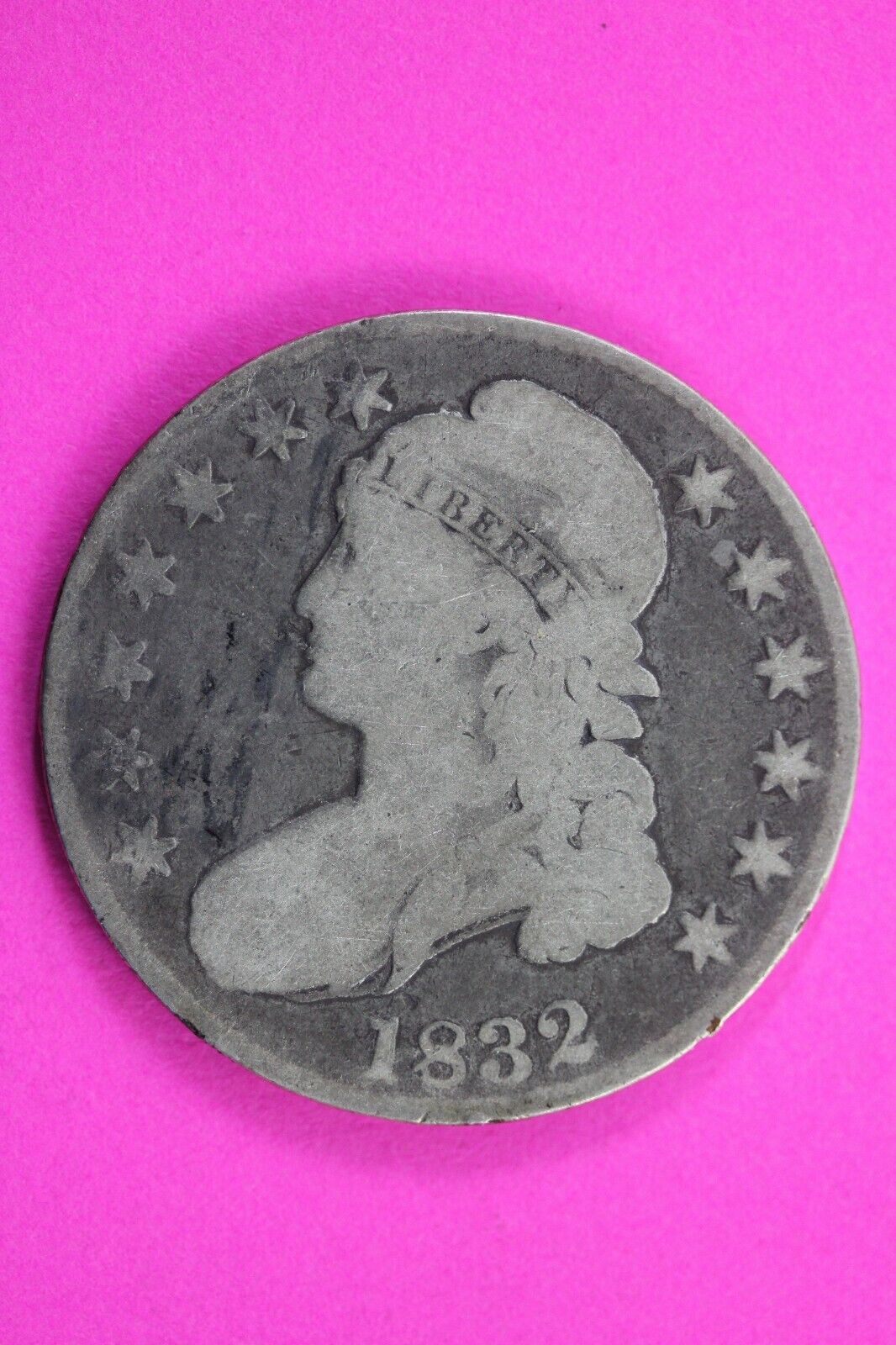 1832 Capped Bust Half Dollar Exact Coin In Pics Silver Rare Semi Key Date 43
