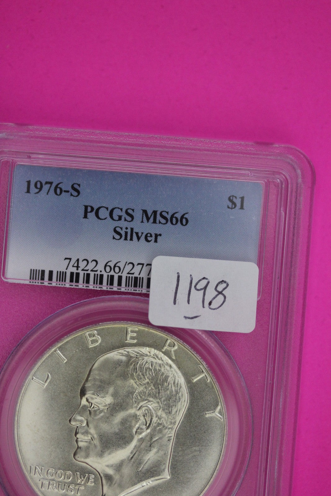 1976 S MS 66 Silver Ike Eisenhower Dollar PCGS Certified Graded Authentic 1198