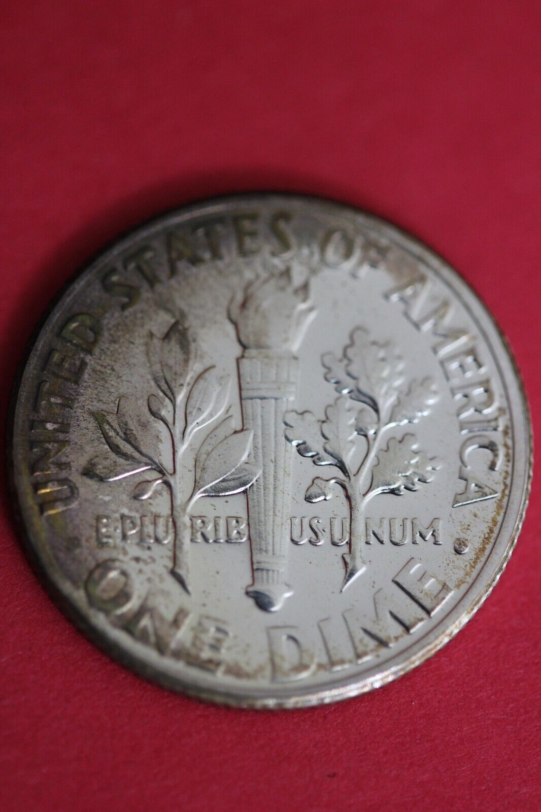 Rainbow Toned 1954 Silver Proof Roosevelt Dime Fast Shipping OCE 18