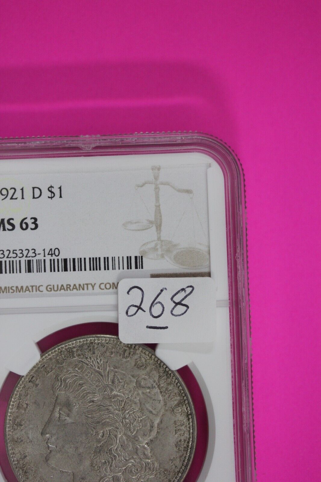 1921 D MS 63 Liberty Morgan Silver Dollar NGC Certified Graded Slab 268