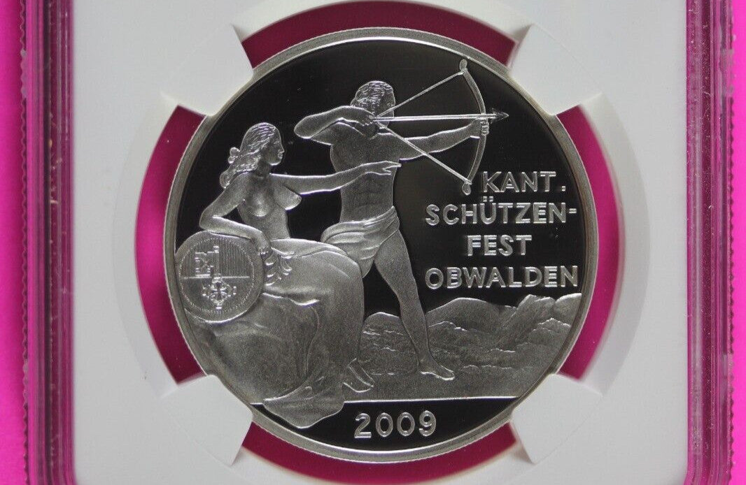 2009 PF 69 Switzerland Shooting Festival 50 Francs Obwalden Festival NGC 446