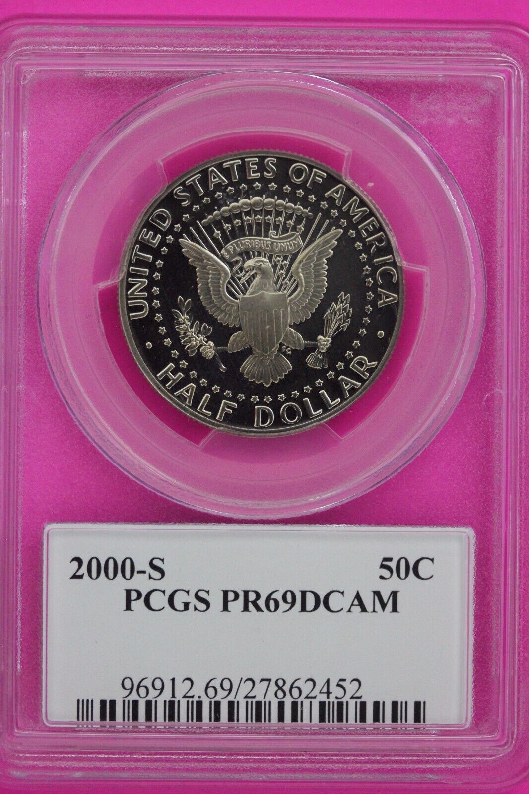 2000 S PR 69 Deep Cameo John Kennedy Clad Half Dollar JFK Label PCGS Slab 341