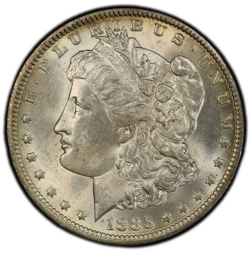 Toned 1885 O MS 64 Morgan Liberty Silver Dollar PCGS Certified Graded Slab 994
