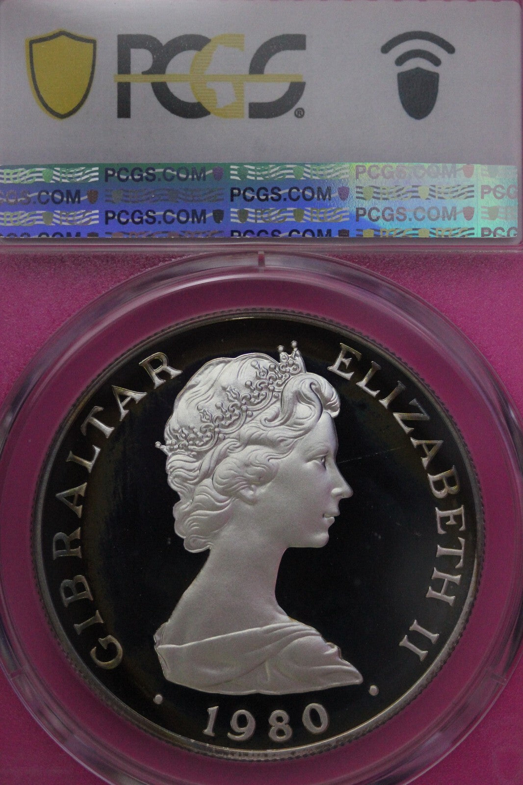 Toned 1981 PR 68 DCAM Crown Gibraltar Admiral Nelson Battle Trafalgar PCGS 567