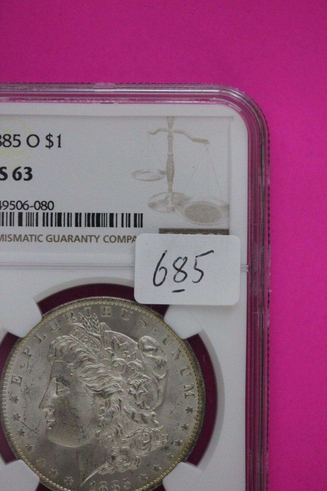1885 O MS 63 Liberty Morgan Silver Dollar NGC Certified Graded Authentic 685