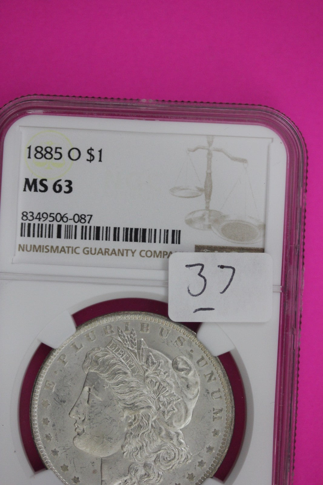 1885 O MS 63 Liberty Morgan Silver Dollar NGC Certified Graded Authentic 37
